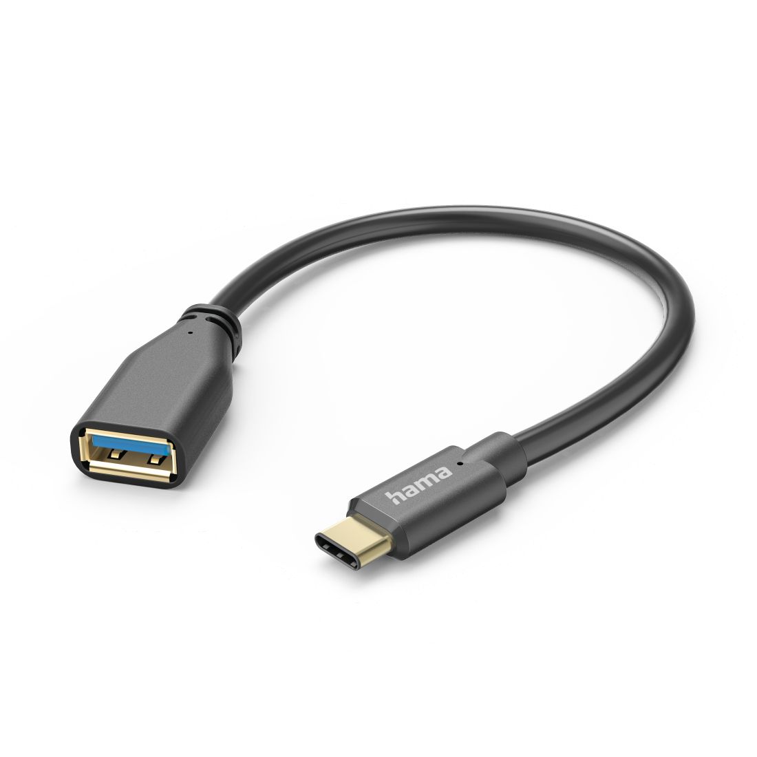 Hama USB-A naar USB-C Kabel - 0.15m - USB 3.2 Gen 1 - Zwart