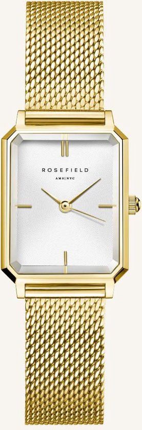 Rosefield The Octagon XS Mesh White Gold OWGMG-O73 Watch