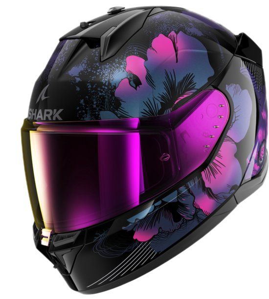 Shark D-SKWAL 3 MAYFER Integraalhelm - Zwart/Paars Glitter - Maat M