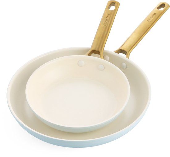Greenpan Padova Reserve Light Blue 2-delige Koekenpannenset - 20cm & 26cm - PFAS-vrij