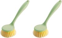 Tawestra Set de brosses à vaisselle avec 2 pièces - Brosse de nettoyage avec manche en bambou