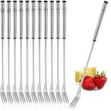 Unyqoos Ibenzoa® Fondue-set van roestvrij staal – voor kaas en chocolade, met 12 fonduevorken