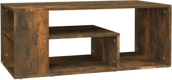 vidaXL Salontafel 100x50x40 cm bewerkt hout gerookt eikenkleurig