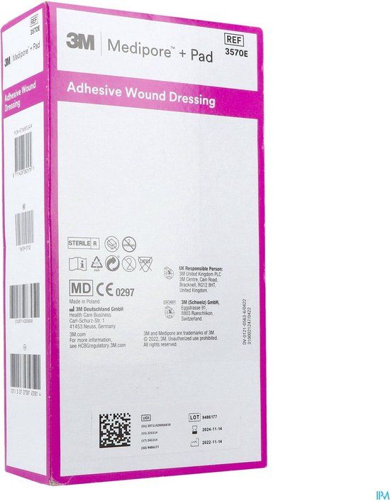 Medipore + Pad 3M - Steriel Wondverband - 10x20cm - 25 stuks