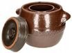KOTARBAU® Fermentatiepot 5 L - Zuurkoolpot - met Deksel en Waterrand Keramische Fermentatiepot - Steengoed - Bruin