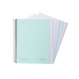 Navigator Schoolschrift A4 + | geruit 5x5 | extra hardcover | mint | rand 5 kleuren | papier 80g | 120 vellen microgeperforeerd 4 gaten | spiraal-spoelslot | premium schrijfpapier