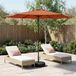 Maison Exclusive Parasol de jardin avec pied, rectangulaire, 3 x 3 mètres, polyester, terre cuite