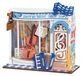 Merkloos Poppenhuis Poppenhuis book nook miniatuurhuis - Houten bouwset - Miniatuurwinkel - Melodie-instrumentenwinkel