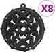 vidaXL Set de boules de Noël 111 pièces Polystyrène Noir