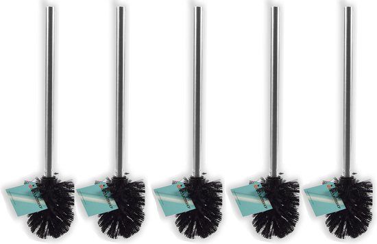 discountershop Losse toiletborstel universele RVS Toiletborstel Set - 5 Stuks WC-borstel WC Toilet Borstel Borstels Toiletborstels