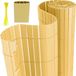 PVC Privacyscherm Mat W-Vorm Tuinafscheiding & Balkonscherm Wind- en Weerbestendig, UV-Bestendig voor Tuin & Terras, Bamboe