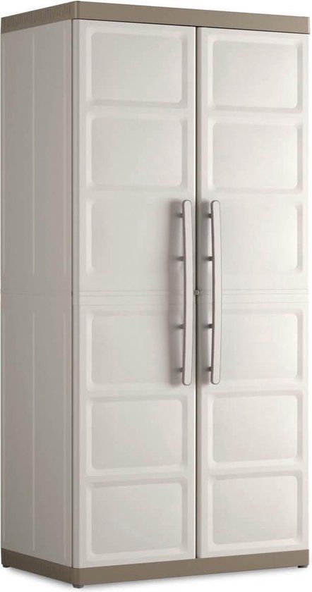 Keter Excellence XL Opbergkast - 4 planken - 54x89x182cm - Beige