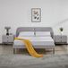 en.casa Lit rembourré Porvoo avec sommier et matelas 140x200 cm gris