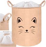 Kruzzel Speelgoedmand - beige - 35L - 32 x 43 cm - opbergmand - speelgoedkist - organizer
