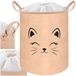 Kruzzel Speelgoedmand - beige - 35L - 32 x 43 cm - opbergmand - speelgoedkist - organizer