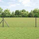 vidaXL - Gelast gaashek - 10000 x 80 cm - Grijs