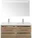 BES LED Seville Seville Badmeubelset 120 cm - 4 Laden Natuur Eiken - Wastafel Djazz Dubbel met Sence Spiegel