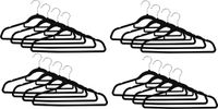 Benson Kledinghangers - 16x - kunststof - draaihaak - buigbaar - 44 cm - Klerenhangers
