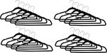 Benson Kledinghangers - 16x - kunststof - draaihaak - buigbaar - 44 cm - Klerenhangers