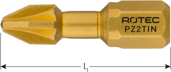 Rotec PRO Torsionbit PZ 3, L=25, C6.3, TIN (vpe 10)