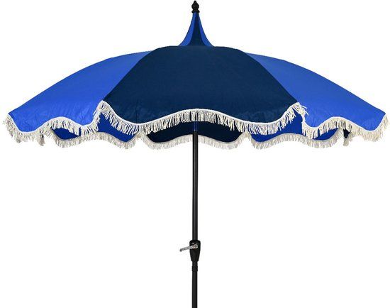 Merkloos Parasol 2tone Blauw