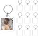 Allecto plus - Porte-clés transparent en acrylique pour photo (10 pièces) carré 4,1 x 4,1 cm.