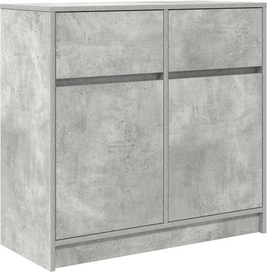 vidaXL Dressoir met lade 80x34x76 cm spaanplaat betongrijs