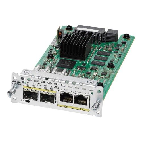Cisco NIM-2GE-CU-SFP= - Netwerkswitch Module - 2x RJ-45 - 10 Gbit/s