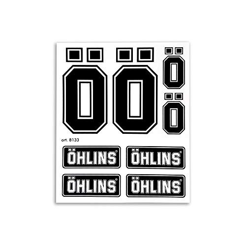 AMS 8133 Sticker Kit Ohlins voor vork vering motorfiets, 14 x 16 cm