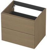 INK - Meuble bas 2L Softclose avec poignées - 600x450x520 mm - Chêne Olive