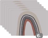 KitchenYeah Placemat - Rainbow Pastel Design - 45x30 cm - Set of 6 - Vinyl