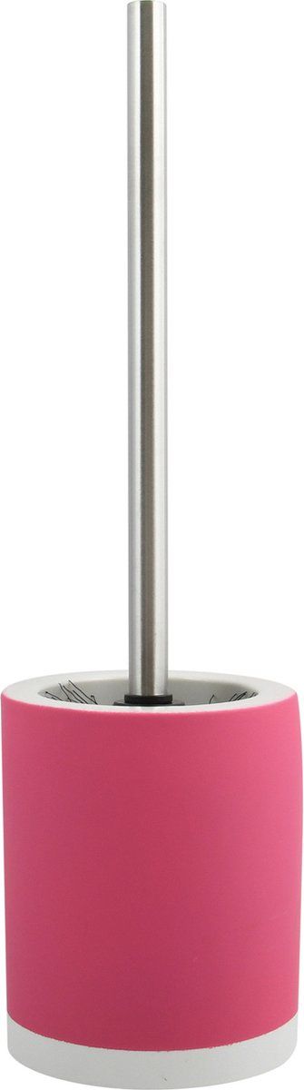 MSV Shine Toiletborstelhouder - Fuchsia Roze - Keramiek/Metaal - 38 cm