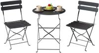 Outsunny Bistroset voor buiten - Metaal - Zwart