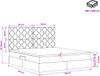 vidaXL LED-bed met opbergruimte en matras, donkerblauw, 180 x 200 cm, fluweel