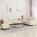 Maison Exclusive ensemble de canapé 3 pièces avec coussins, couleur crème, similicuir