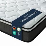 Zinus Tight Top Pocketveringmatras, 90 x 190 cm, orthopedische matras met hardheidsgraad middel, gerecyclede bekleding en schuim met hoge dichtheid voor comfort, hoogte 25 cm, Oeko-Tex-gecertificeerd