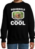 Bellatio Decorations Shoppartners Bv Dieren eekhoorntjes sweater zwart kinderen - squirrels are serious cool trui jongens/ meisjes - cadeau eekhoorntje/ eekhoorntjes liefhebber - kinderkleding / kleding 110/116