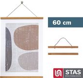 STAS picture hanging systems STAS Posterhanger 60 cm - Hout - Teak