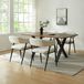 en.casa Eetkamerstoel Kohlmand set van 6 beige en zwart