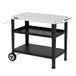 Royal Gourmet Serveerwagen 3-etages met vuilniszakhouder keukenwagen roestvrij staal bijzettafel outdoor plancha grilltafel rolwagen trolley trolley zilver werkblad 85 x 50 cm