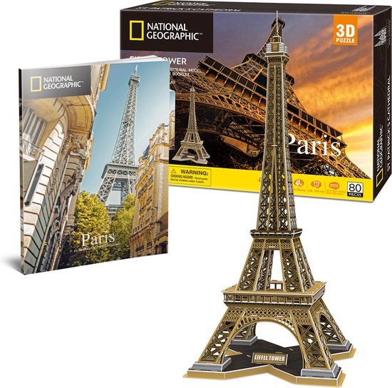 National Geographic 3D Puzzel Eiffel Tower - 256 Stukjes - Multicolor