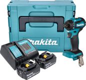 Makita DDF 083 SGJ accuboormachine 18 V 40 Nm 1/4'' borstelloos + 2x oplaadbare accu 6.0 Ah + lader + Makpac
