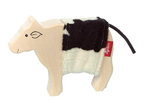 Sigikid 39509 Houten dier koe, Cudly Wudly dierenfiguur van hout
