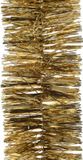 Merkloos Decoris Kerstslinger - 3x - guirlande - goud - glanzend lametta - 270 cm