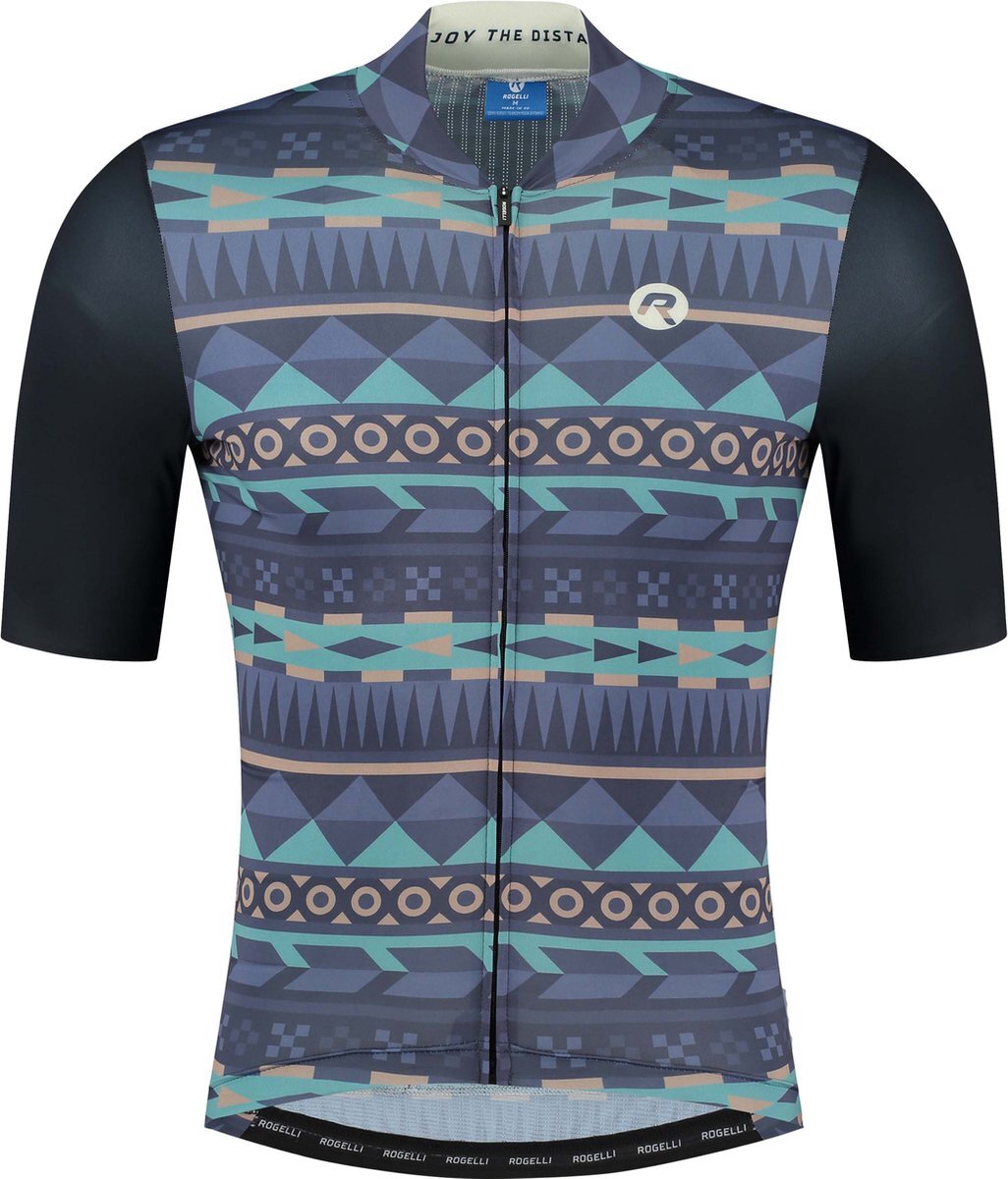 Rogelli Aztec Fietsshirt Heren Blauw - Maat XL