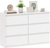Homcom Ladekast Spaanplaat Wit 112L x 34B x 75H cm
