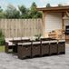Prolenta Maison Exclusive - Tuinset voor buiten, 11-delig, met kussens, bruin, van gevlochten polyraan
