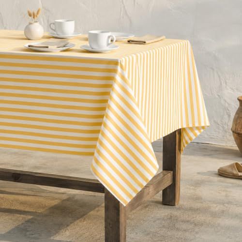 GAMUSI Alma Tafelkleed Katoen Polyester Geel 140 x 240 cm
