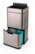 FlinQ Senzaro - 60L Prullenbak Afvalscheiding - Vuilnisbak - Afvalscheidingsprullenbak - Afvalemmer - Bewegingssensor - Stainless