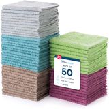 SIMPLI-MAGIC 79148 Katoenen Washandjes, 50 Pack, Multi Color Handdoekenset